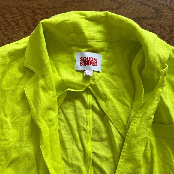 Solid & Striped Neon Yellow Blazer and short set - Picture 3 of 6